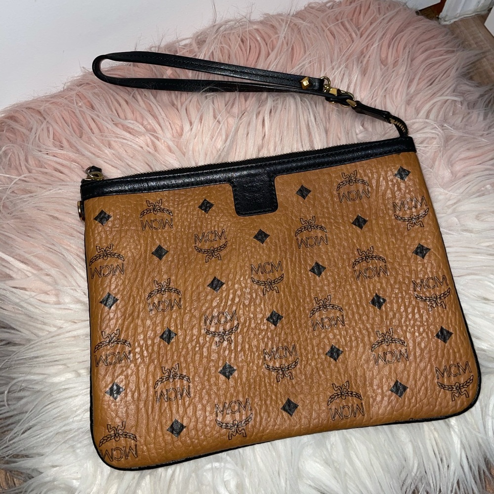 Mcm pouch wristlet
